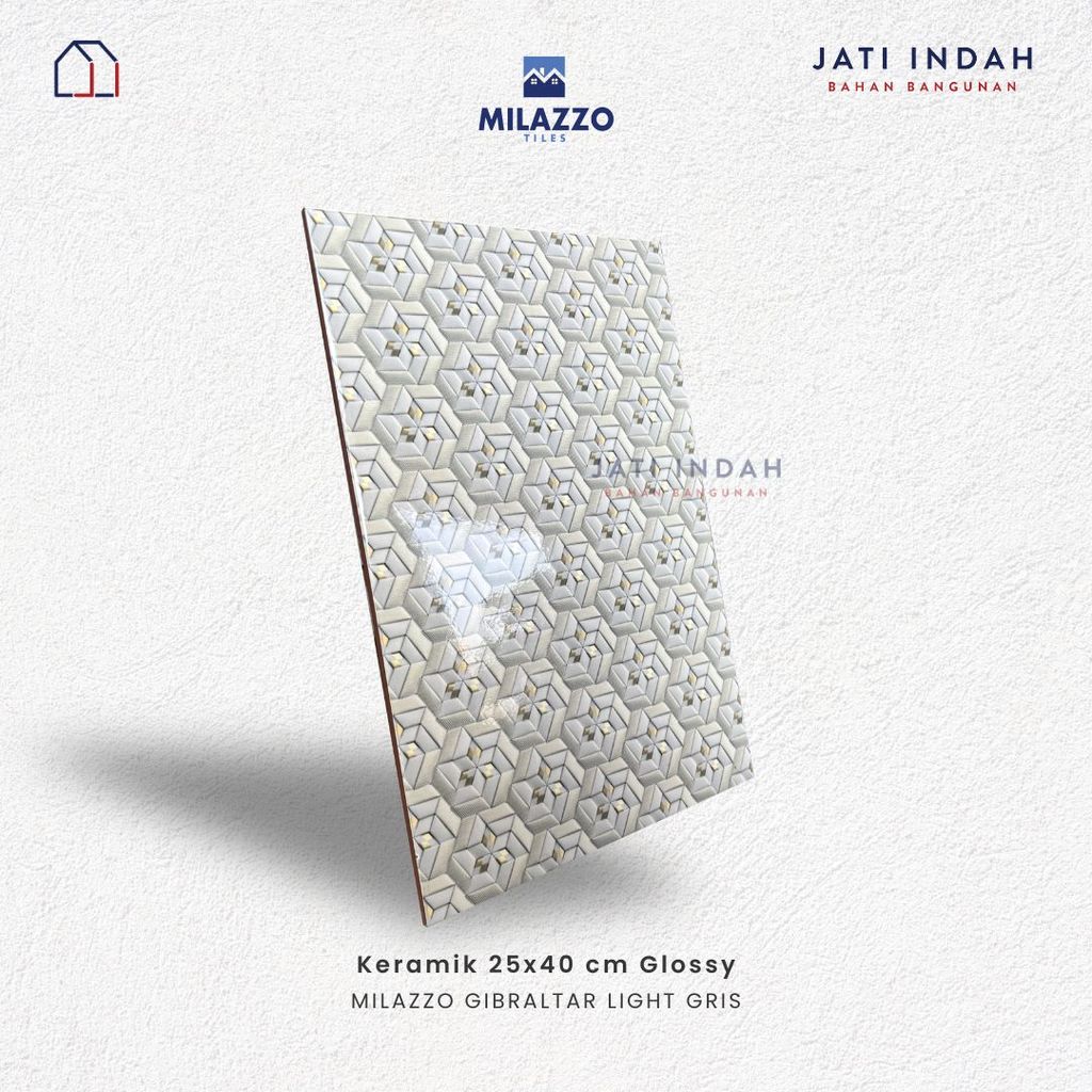 PROMO Keramik Dinding Subway Tile Glossy Embossed 25x40 cm MILAZZO GIBRALTAR LIGHT GRIS