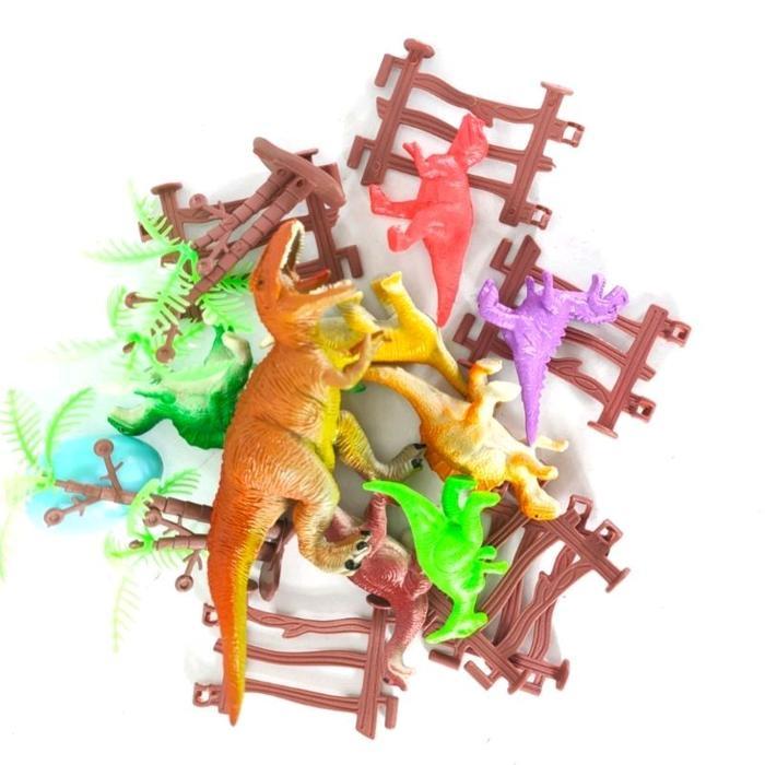UMJ Mainan Anak Dinosaurus set MC 429 ( dapat 6pcs dinosaurus pohon dan pagar nya ) Toys
