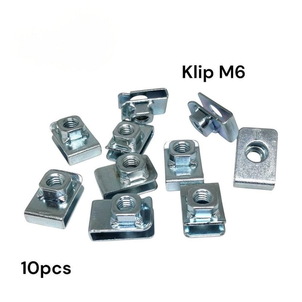 Clip Klip Spit M6 Baut 10 Klip M6 Standar/Klip M6 Lebar/Klip M6 Hitam Universal