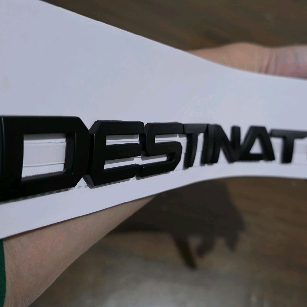 Engine Hood Emblem Destinator Hitam/Logo Kap Mesin Destinator Hitam