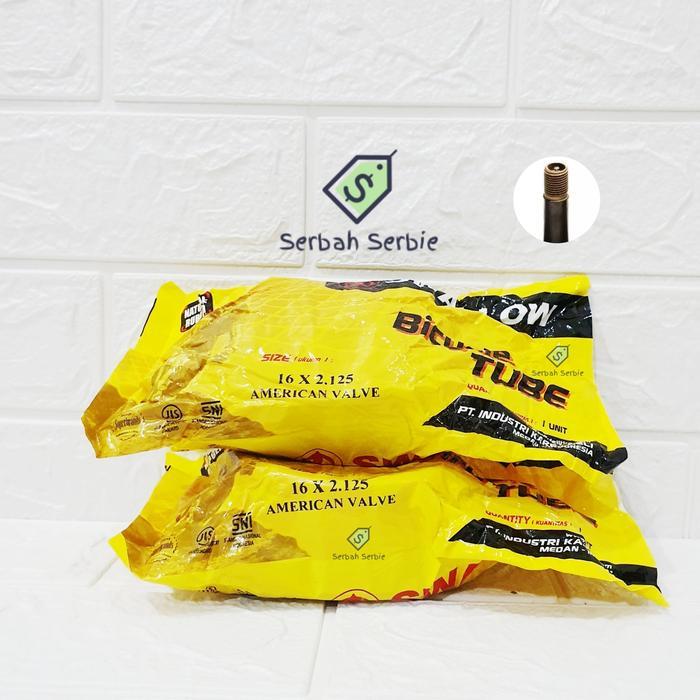 BAN DALAM SEPEDA 16X1.75 16 X 1.75 2.125 16X2.125 SWALLOW ANAK LIPAT - 16 x 2.125