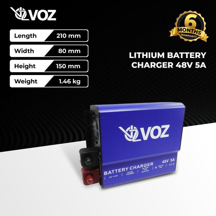 VOZ LITHIUM BATTERY CHARGER 48V 5A | VOZ LITHIUM CHARGER 48V 5A | SMART CHARGER