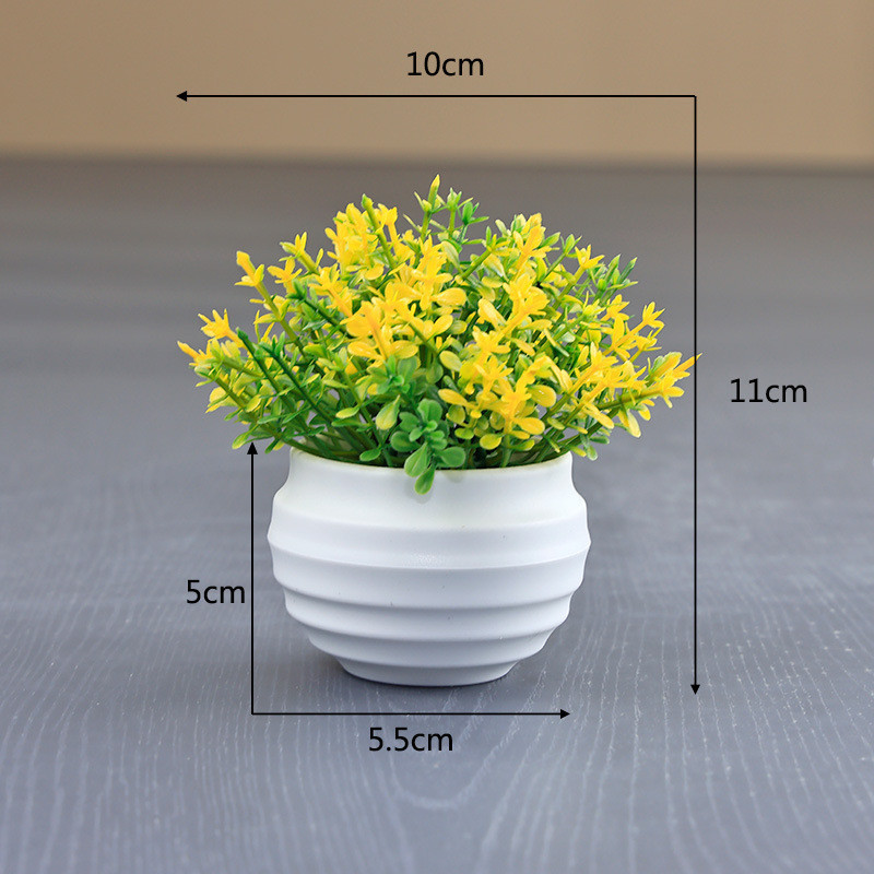 new tanaman bonsai artificial mini - dekorasi meja hijau estetik minimalis