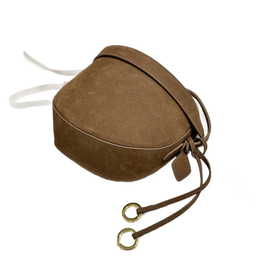 KARINA 2026 New Frosted Cowhide Box Bag Ala Normcore Retro Large-Capacity Saddle Bag Chest Bag Versa