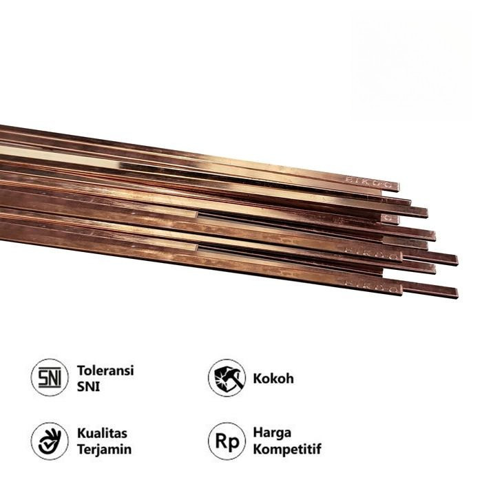 KAWAT LAS TEMBAGA 1.3MM x 3.2MM x 45CM (UNTUK LAS TEMBAGA) AWS A5.8 Bcup-2