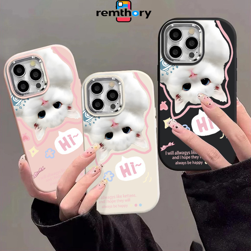 Casing IPhone Kucing lucu yang lucu Soft Case Lucu Chubby Fashion Cocok untuk Case iPhone 13 11 15 1