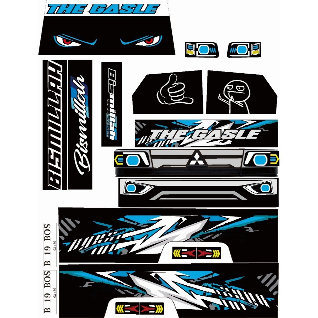 Stiker striping  l300 jsp modifikasi biled
