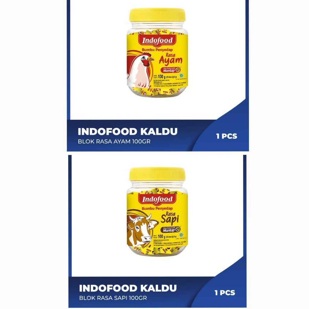 TERMURAH Indofood Kaldu Blok Rasa Sapi, Kaldu Blok Rasa Ayam 100 gr