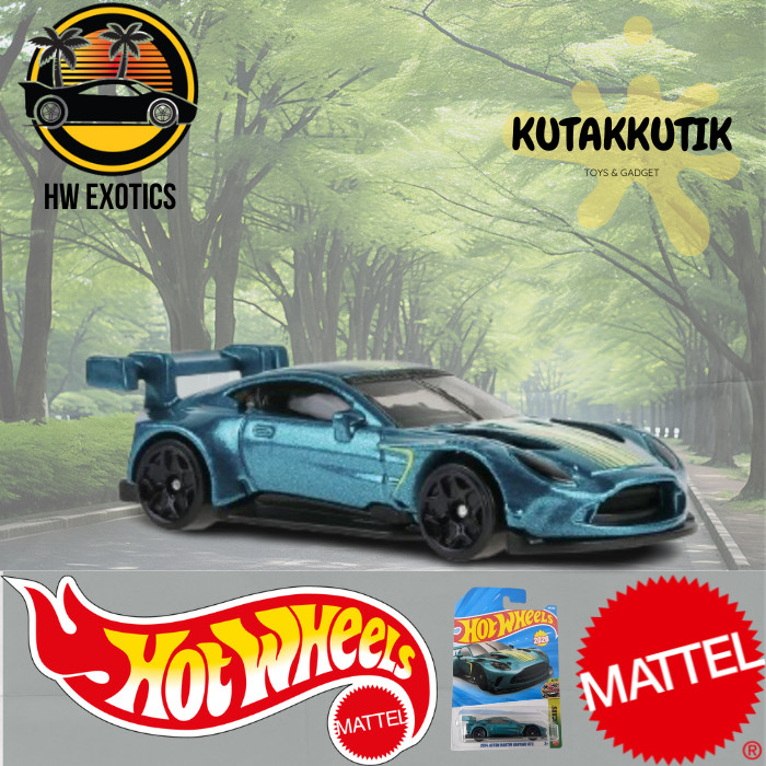 Hot Wheels 2024 Aston Martin Vantage GT3 Biru No 068 Track Stars HW Race