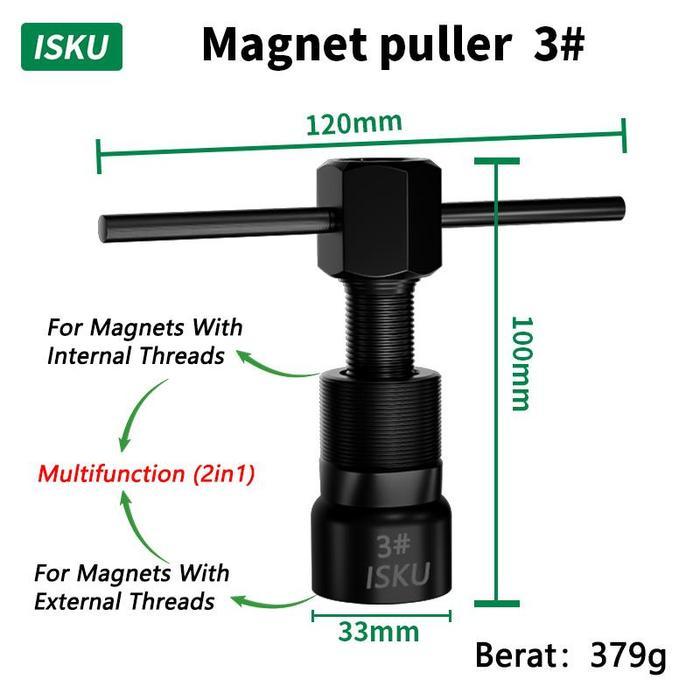 ISKU Treker Magnet Motor Magnet Puller Tracker Magnet Buka Nomor 3# 4# - Nomor 3# - Nomor 3#