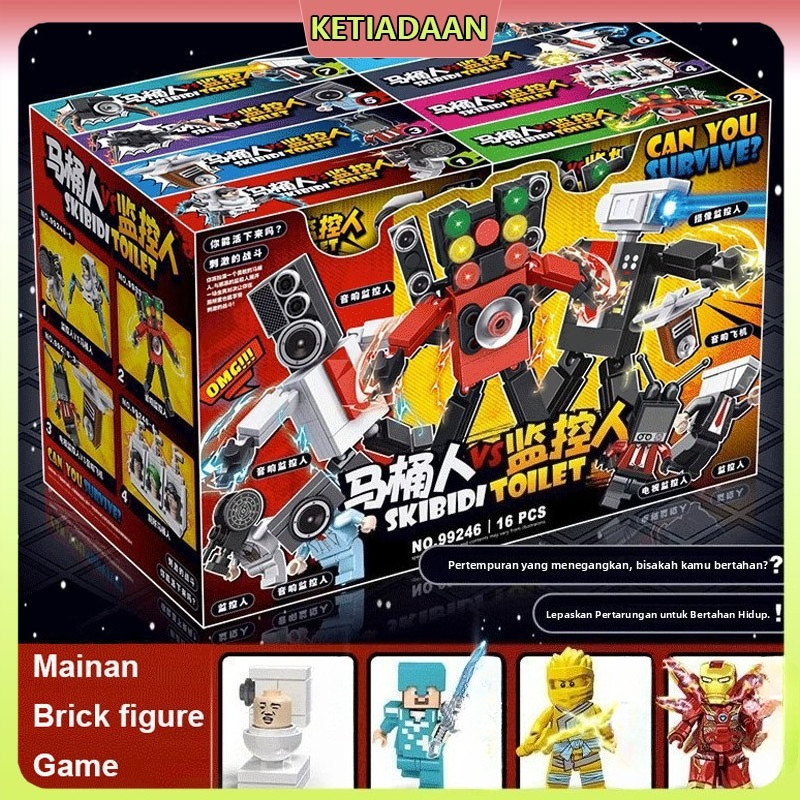 Skibidi LEGO Toilet/Blok Bangunan Anak Minifigure/Model Titan 99246/Minifigure TV Titan/Minifigure S