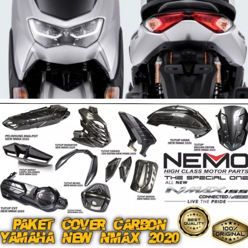 aksesoris Cover carbon new nmax 2020 2021 2022