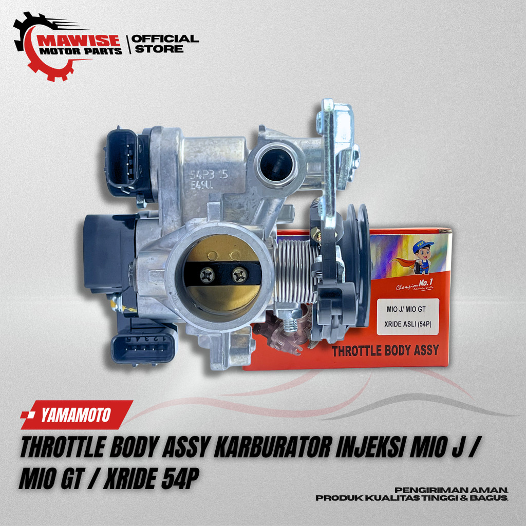 THROTTLE BODY ASSY KARBURATOR INJEKSI MIO J / MIO GT / XRIDE 54P YAMAMOTO - THROTTLE BODY ASSY 54P M