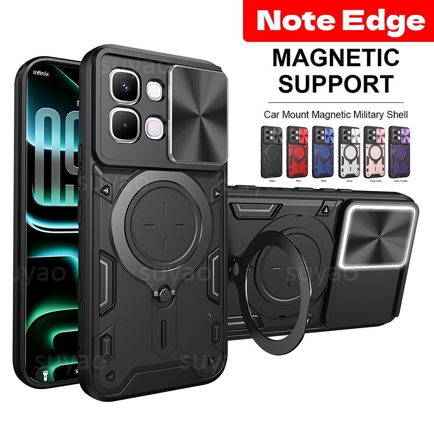 Casing Ponsel Infinix Note Edge 5G 2026 dengan Stand Cincin, Casing NoteEdge, Pelindung Armor Geser 
