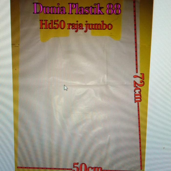 -/+ 19lembar kantong plastik kresek HD50 PUTIH SUSU raja jumbo kwalitas bagus kuat tebal besar - PUT