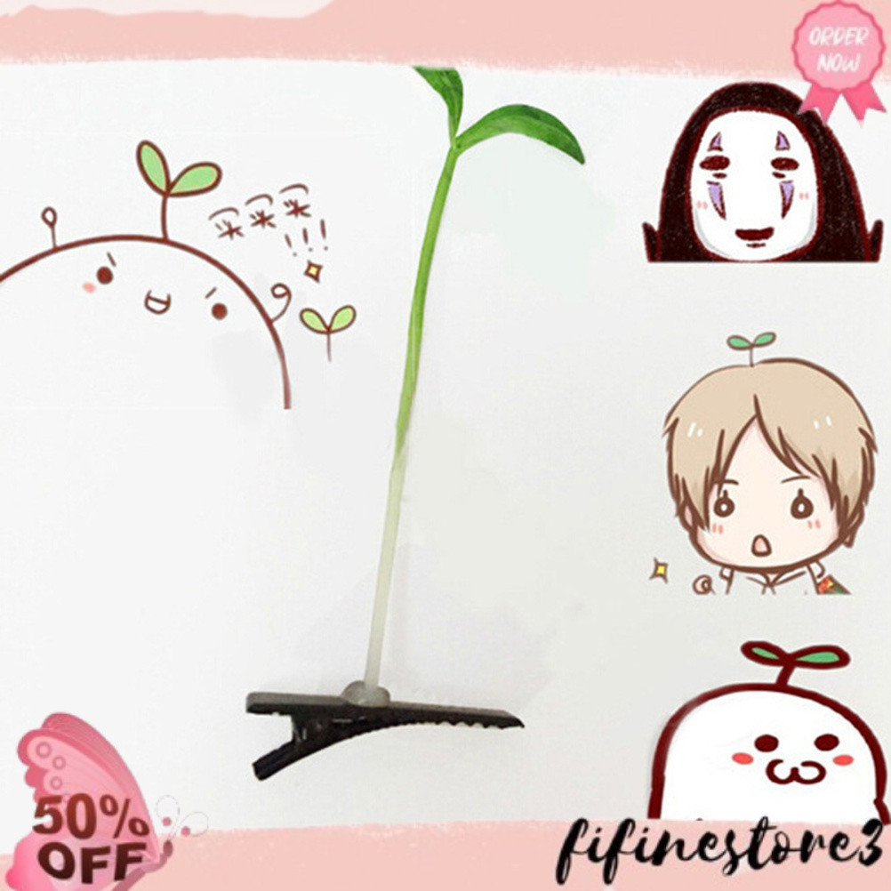 New Arrivals HPDA hairpin sepucuk daun tunas tauge sporut hick jepit rambut cosplay Trend