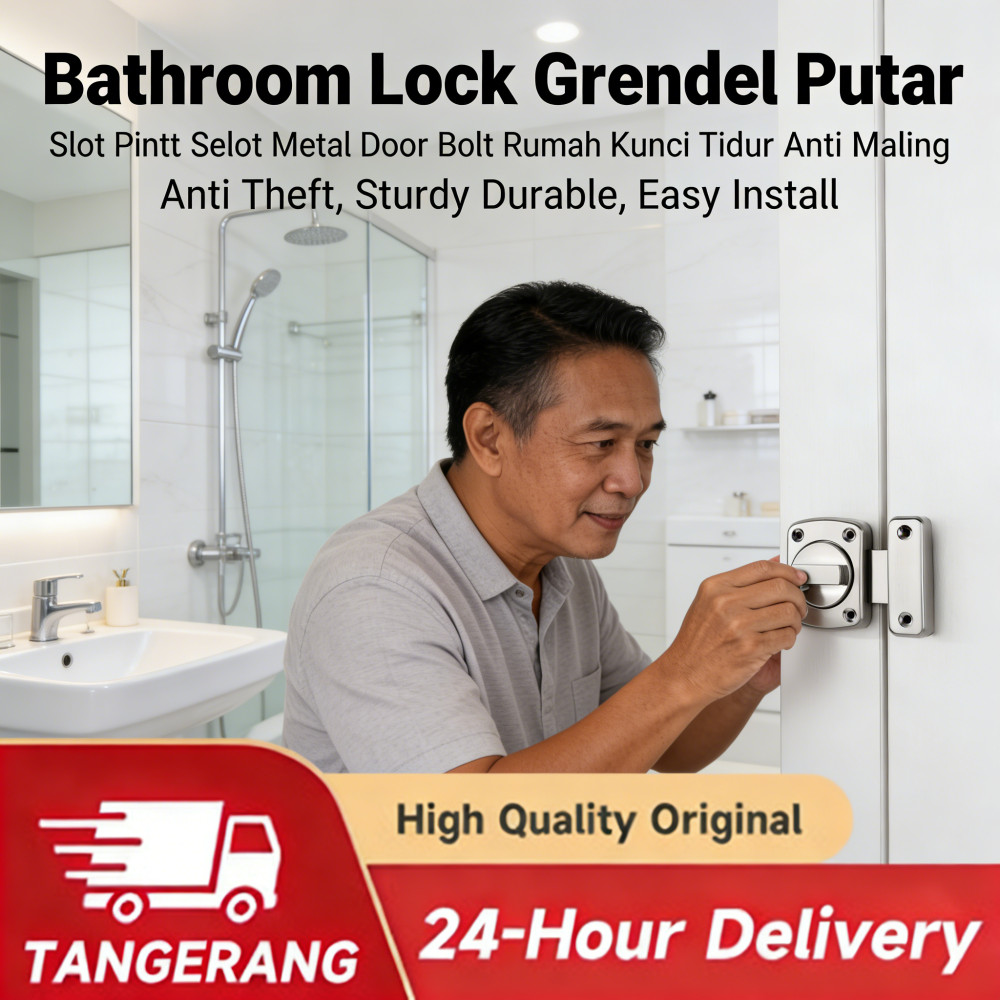 Grendel Putar Slot Pintu / Pintu Rumah Selot Slot / Bolt Metal Door Grendel / Kunci Anti Maling Tidu