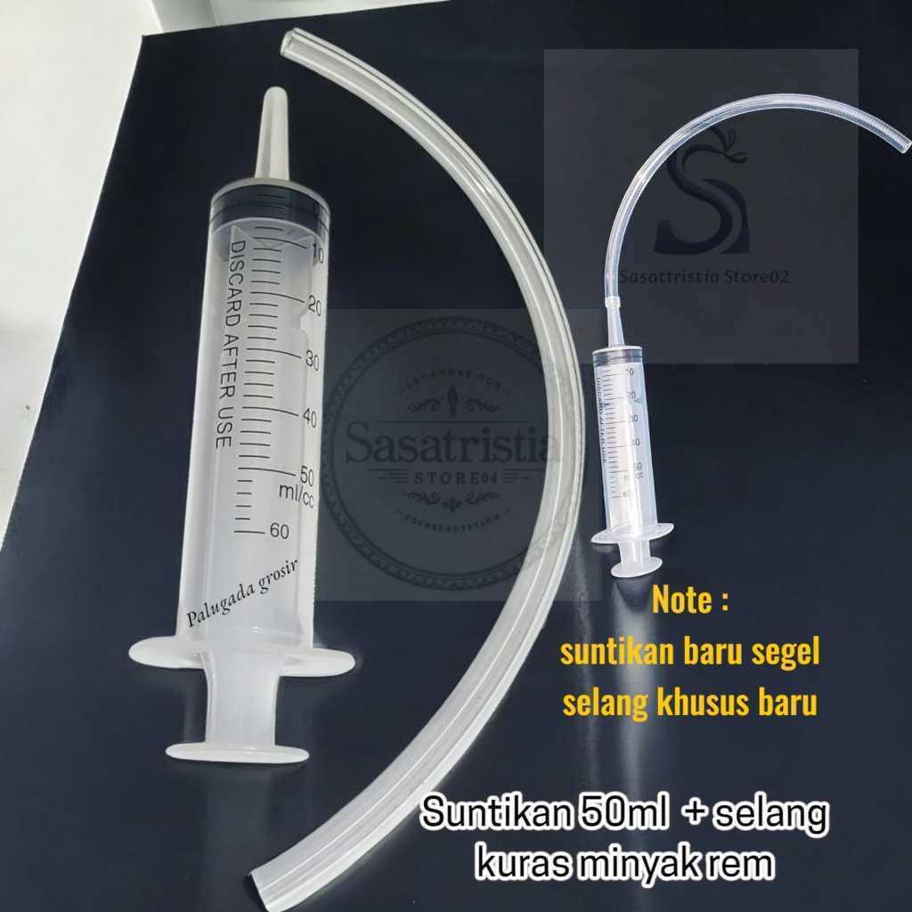 promo Suntikan 50ml Spuit 50cc + Selang Kuras Minyak Rem