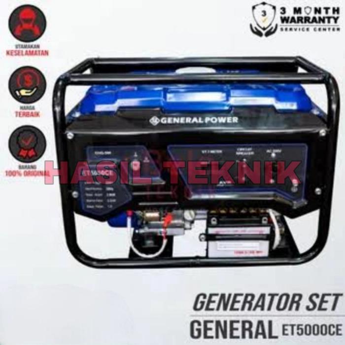 Mesin Genset GENERAL 5000 CE Generator Listrik 3000 Watt DOUBLE STATER
