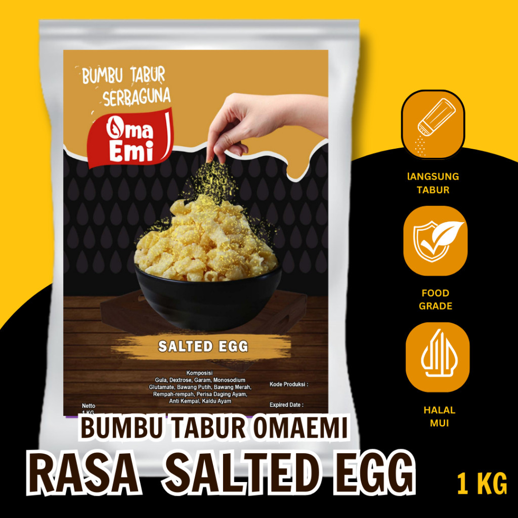 Bumbu Tabur Omaemi Salted Egg Powder 1kg Halal