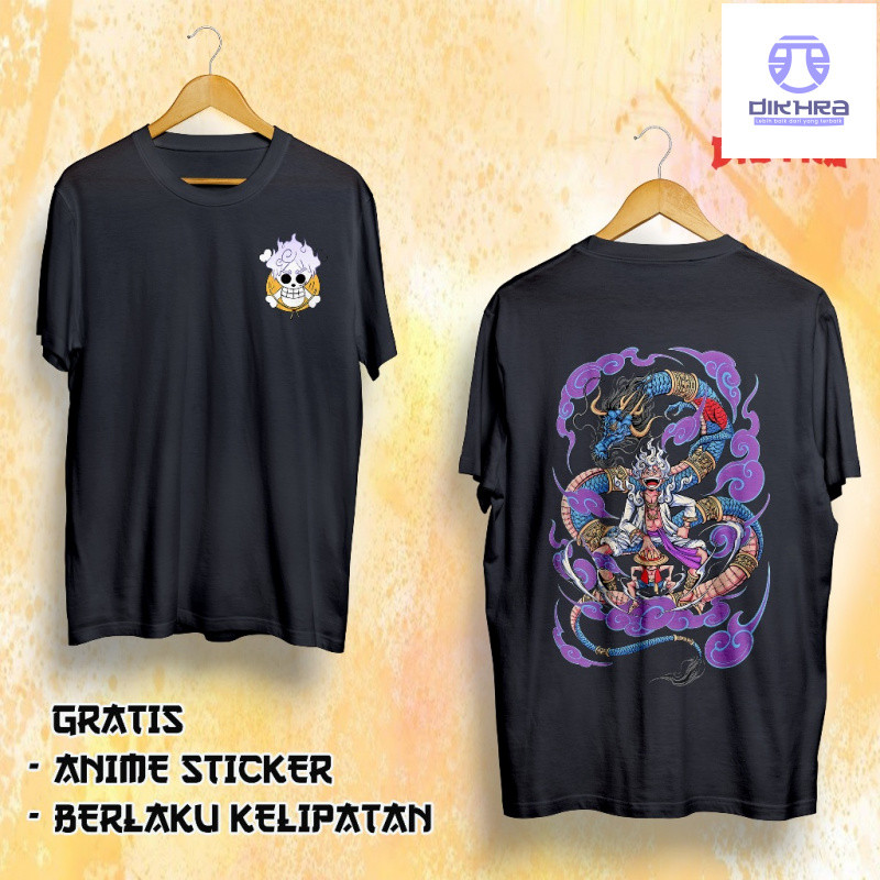 Kaos Anime Premium Luffy Gear 5 VS Kaido -  DIKHRA