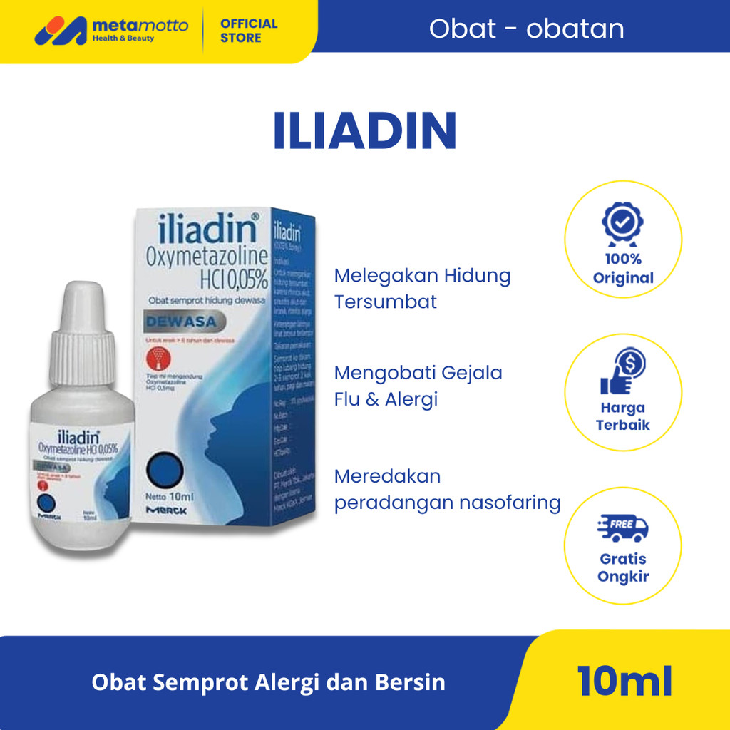 Iliadin Dewasa Spray 10 ml - Obat Semprot Hidung Dewasa