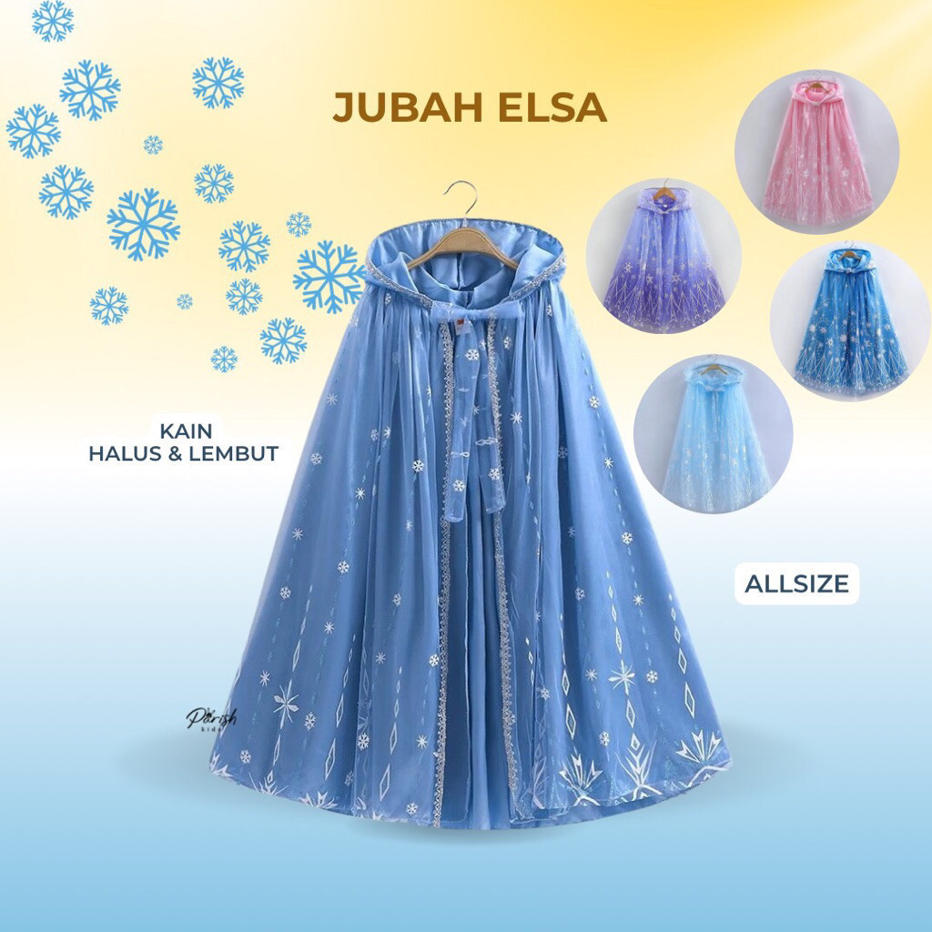 Cape Frozen /  Jubah Kostum Frozen Princess Anak Perempuan