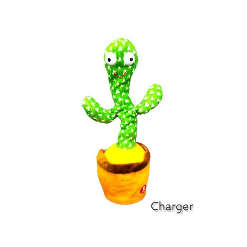 Mainan Boneka Kaktus Goyang/ Berjoget (USB Charge) TERMURAH. - Kaktus Polos