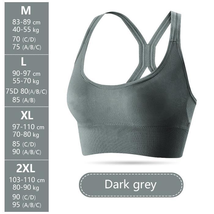 Bra Olahraga Bra Cantik Punggung Tipe Silang Tahan Guncangan Seamless Sport Bra Tanpa Kawat Sport Bh