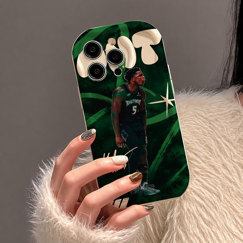 Casing iPhone Redmi Pemain Basket Anthony Edwards Untuk iPhone 16 15 14 13 12 11 Mini Pro E MAX Untu