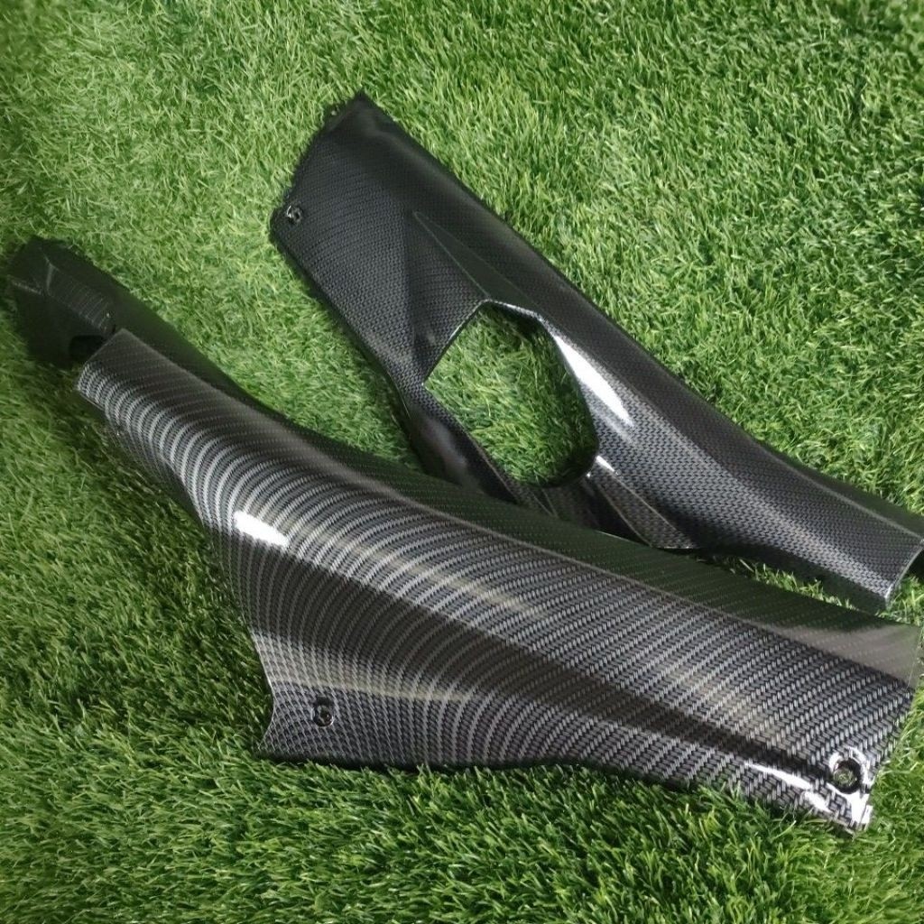 Cover Dek bawah lantai kanan kiri Vario 110 fi led carbon karbon celup wtp