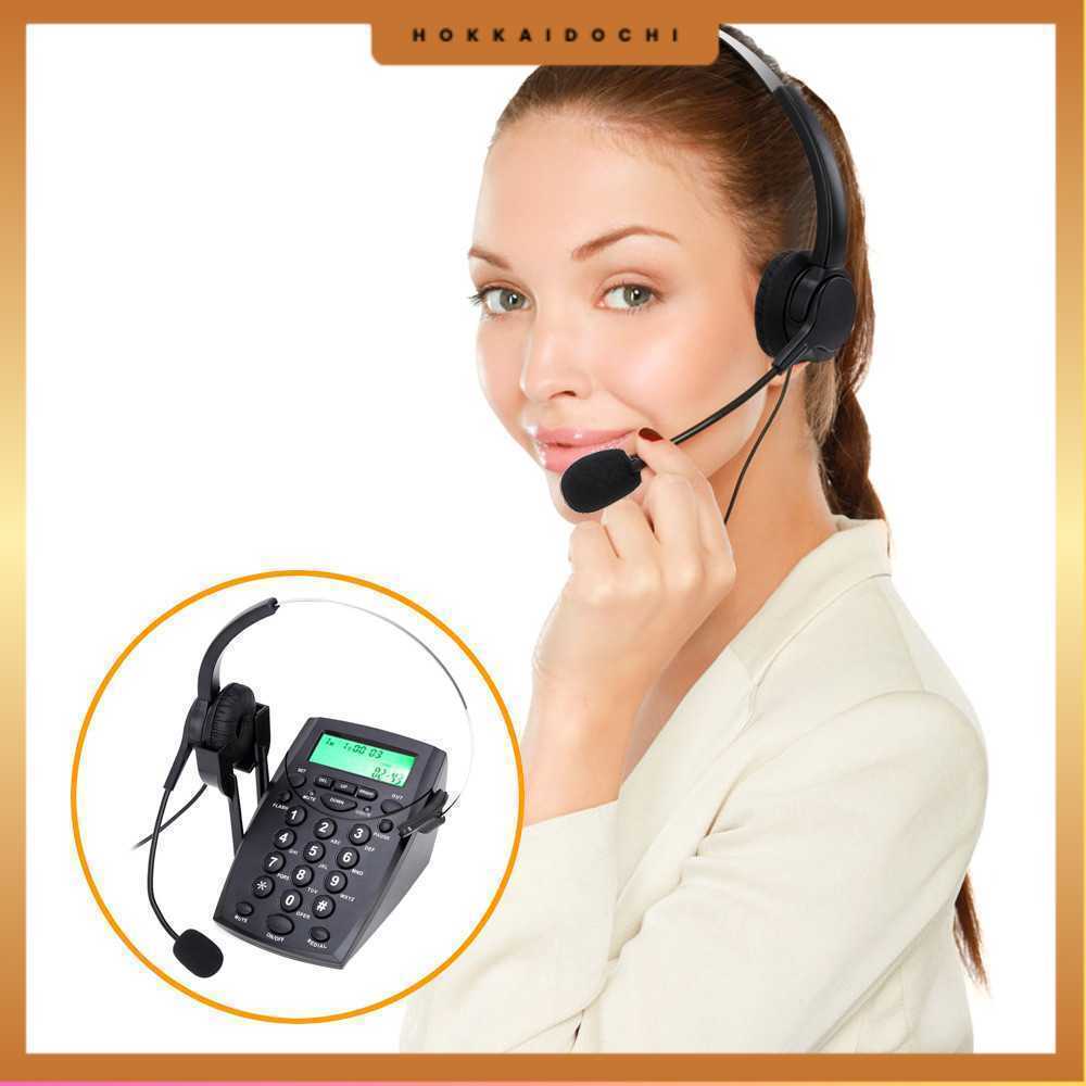 Voicejoy Telephone Desk HT800 with Headphone Call Center VH500