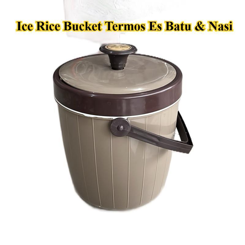 Termos Nasi & Es 8 Liter USA Original Coklat - Ice Rice Bucket Termos Es Batu Tempat Nasi Bonus Cent