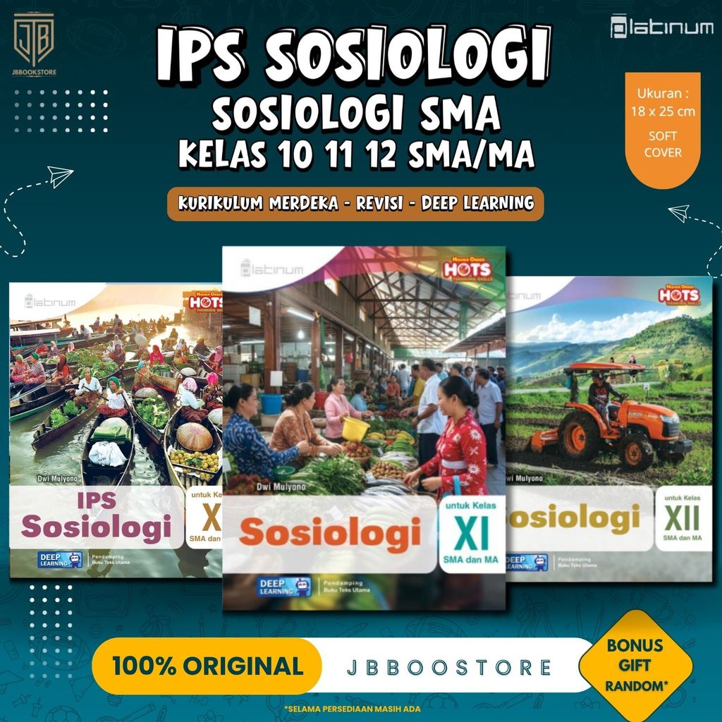 [ Tiga Serangkai ] Buku Sosiologi Kelas 10 11 12 SMA/MA / IPS Sosiologi SMA / Kurikulum Merdeka Deep