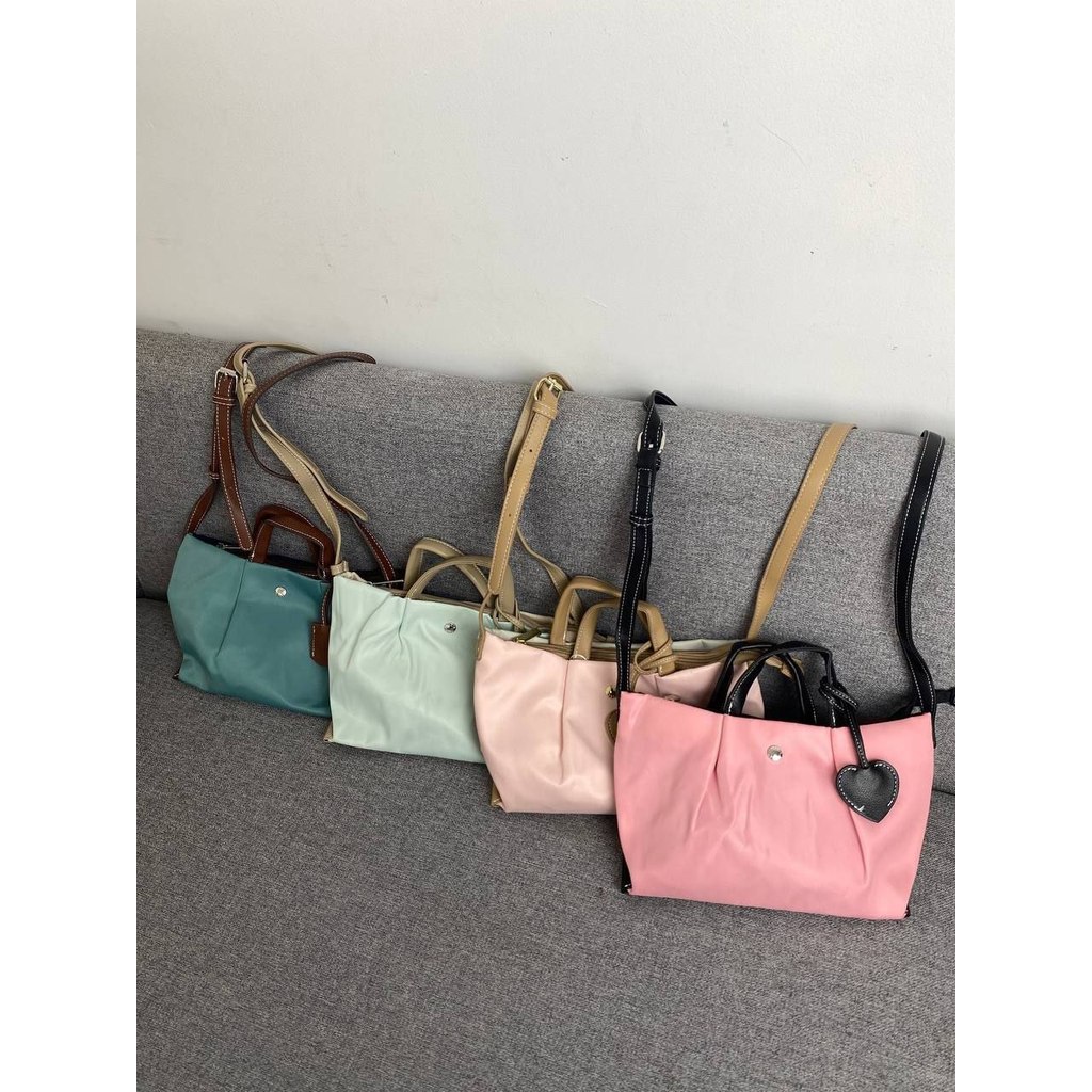 MYGTOC.iD Tas  sling bag hand bag Tote Bag Wanita Dual Tone Nylon Trim Vegan Leather Aesthetic LGT00