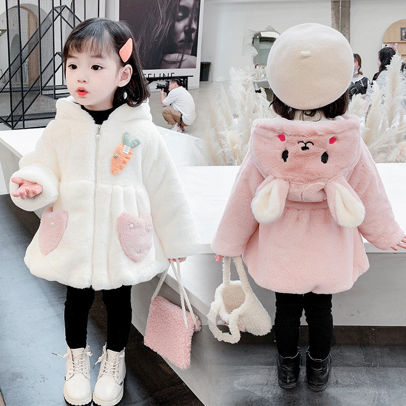 BLASFAS Jaket Bulu Anak Bayi Perempuan Model Fox Jacket Bayi Perempuan 6 18 Bulan Import Cewek Jaket