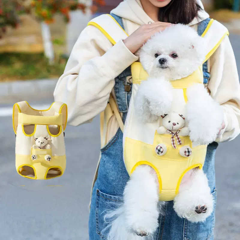 Tail Planet COD  Tas Dada Anjing Lucu, Tas Gendong Kucing, Ransel Portabel, Ransel Anjing, Anjing Ke