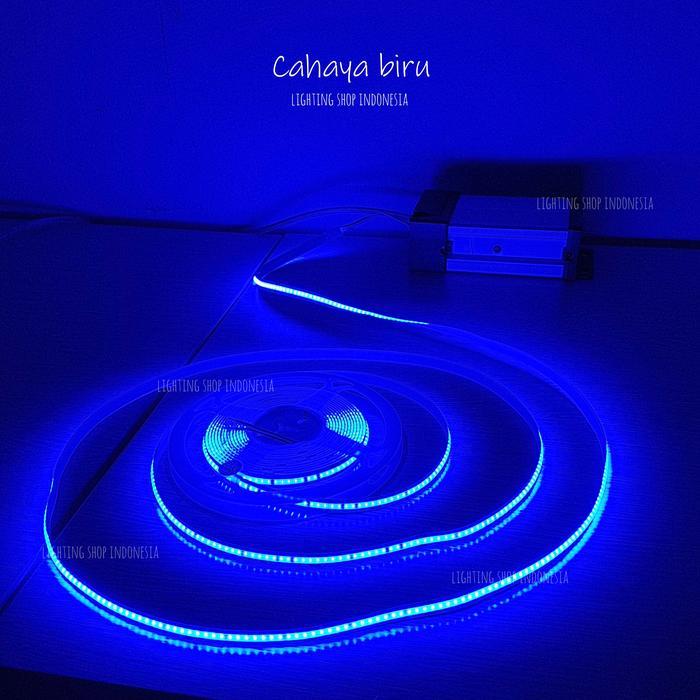Lampu led strip smd dotless 12volt 5meter flexible cahaya terang - Biru
