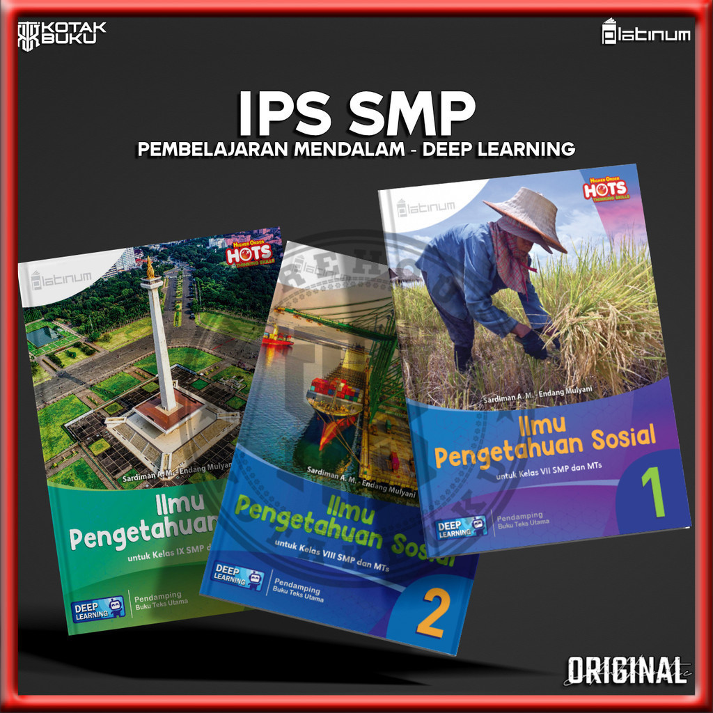[ TS ] Buku IPS Kelas 7 8 9 SMP Deep Learning / IPS SMP / Platinum