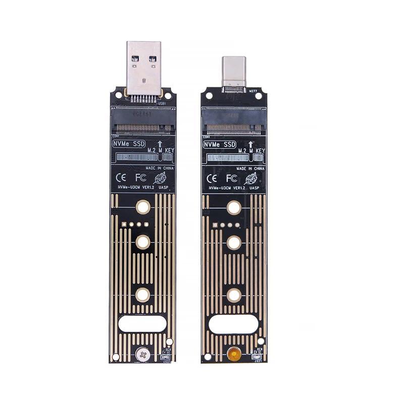 M2 SSD Adapter NVMe Enclosure M2 to USB31 Case for NVME PCIE M Key 2230224222602280 SSD NVME to USB 