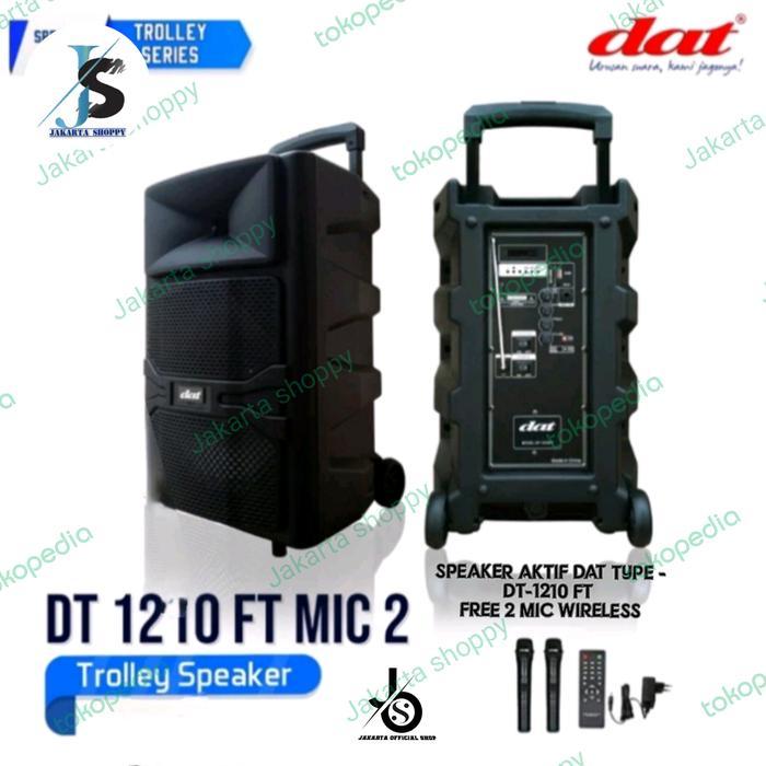 Speaker portabel DAT 12 inch DT-1210 FT free mic wireless