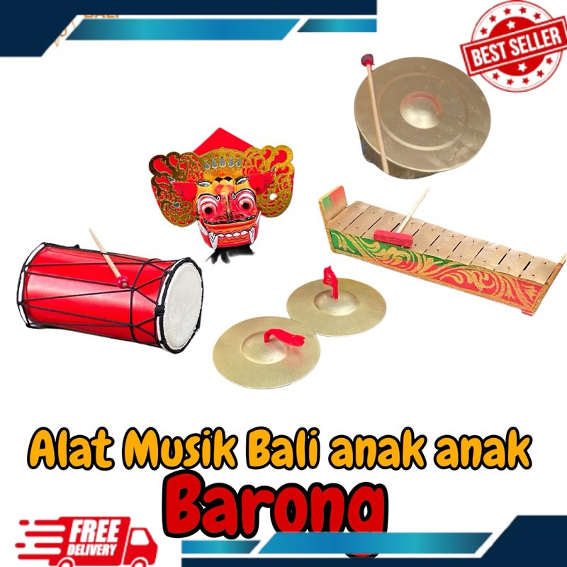 Paket Lengkap Alat Gamelan Anak - Anak + Barong - Paket Alat Musik Bali - Alat musik tradisional - G