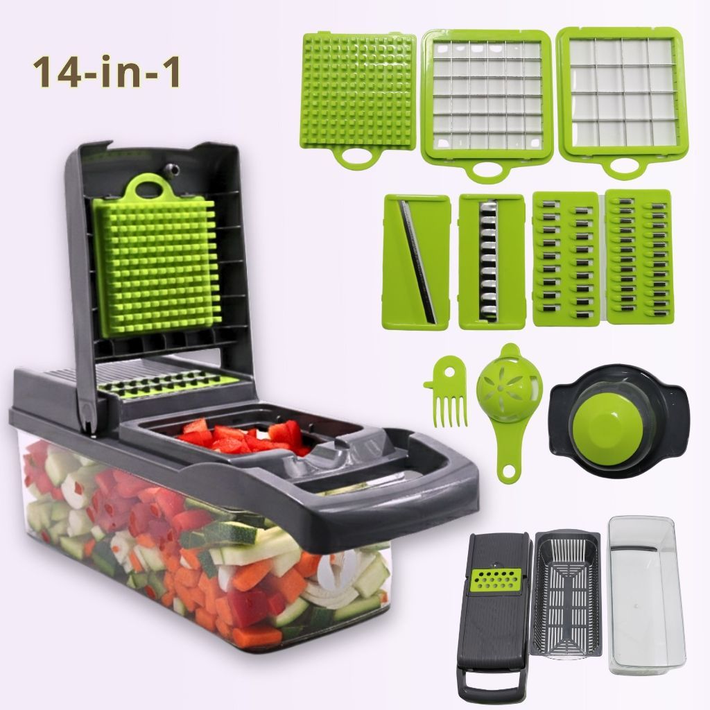 ARS - Parutan Multifungsi 22 in 1 & 16 in 1 – Alat Potong Sayur, Kentang, Buah, Tomat