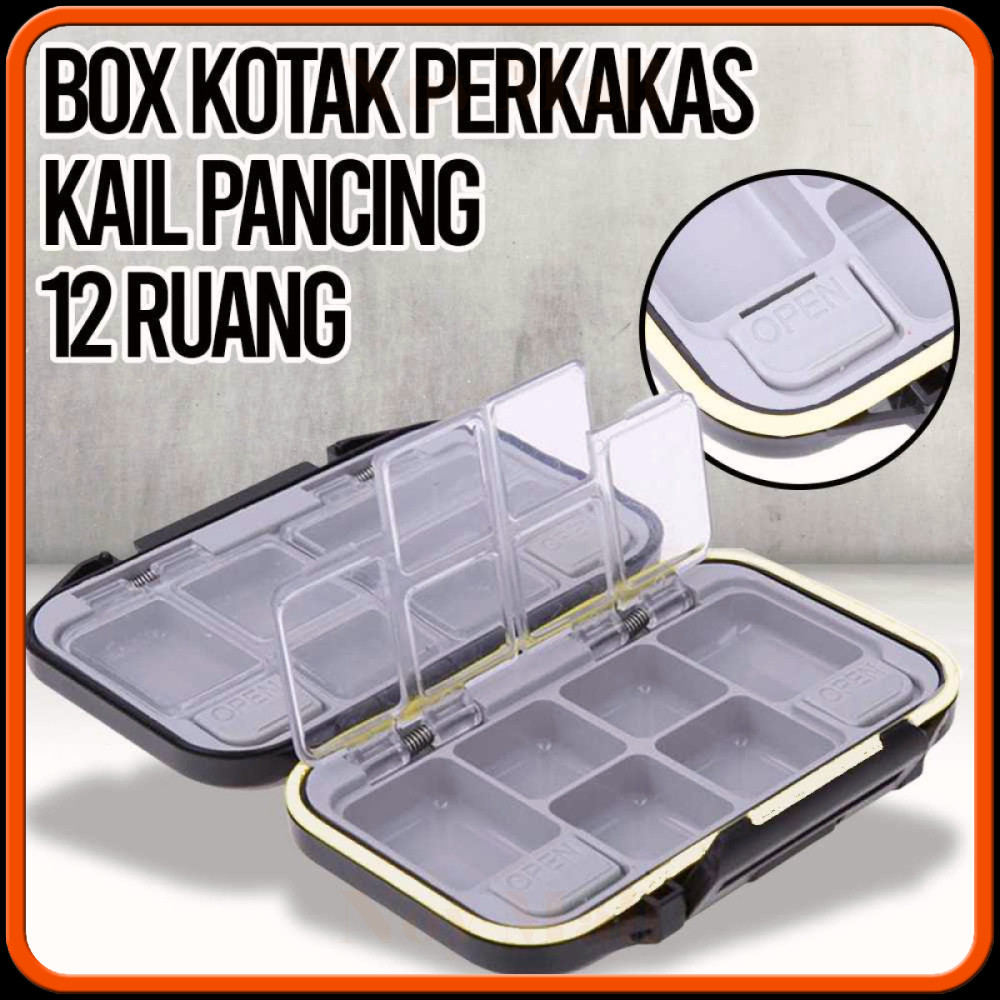 Box Kotak Perkakas Kail Pancing 12 Ruang -ST816