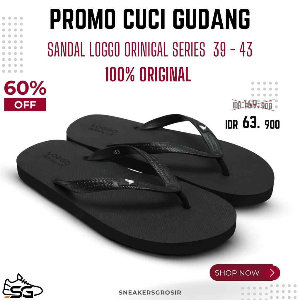 SANDAL LOGGO ORIGINAL SERIES 100% ORIGINAL || Sandal SERIES size 39-43