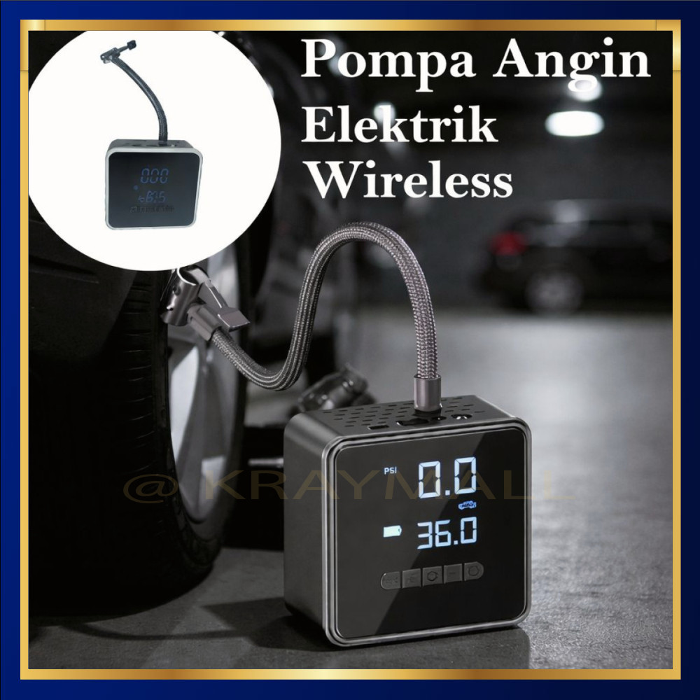 Pompa Ban Elektrik Portable Air Compressor 150 PSI 6000mAh - PR-718