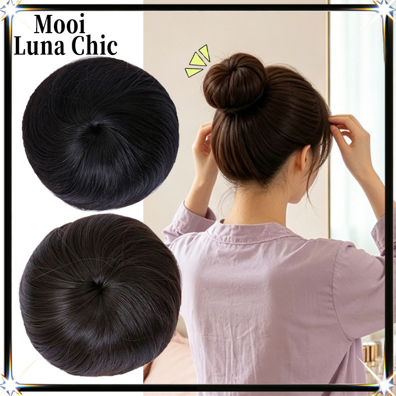 Sanggul Pramugari Parwati/Serut Sanggul Moderen/Sanggul Bulat/Rambut Palsu/Bulat Rambut Palsu Instan
