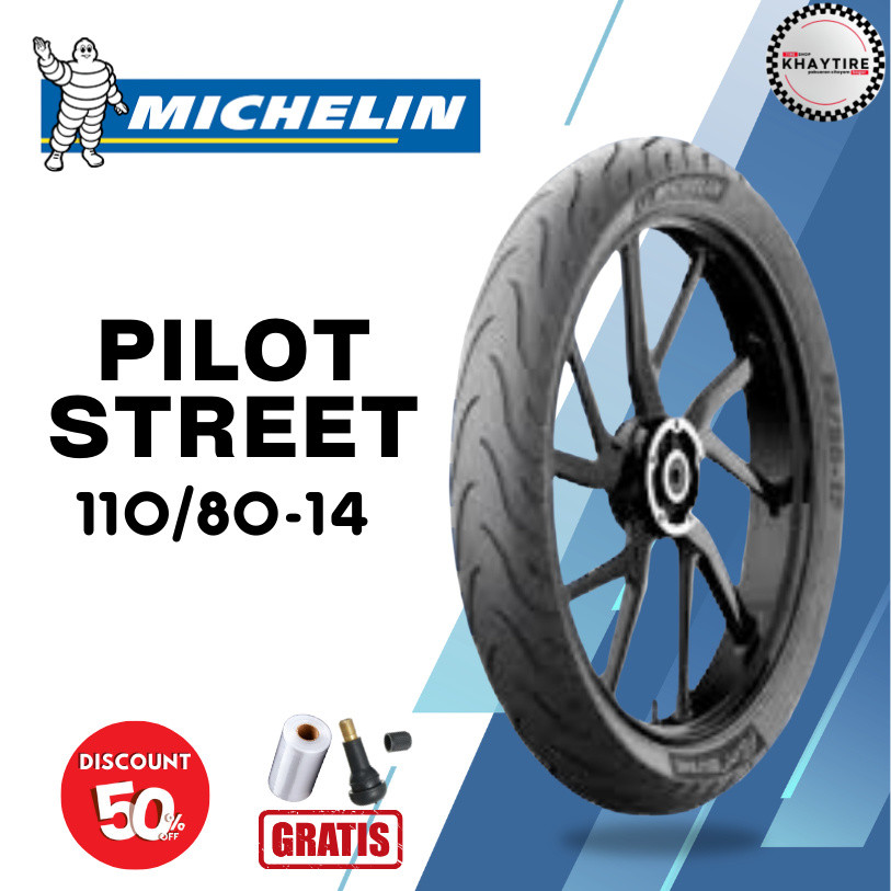 Ban Motor Matic MICHELIN PILOT STREET 110/80 Ring 14 Tubeless