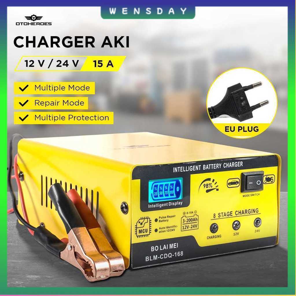 OTOHEROES BO LAI MEI Charger Aki Mobil Battery Charger 12V/24V 15A - BLM-CDQ-168