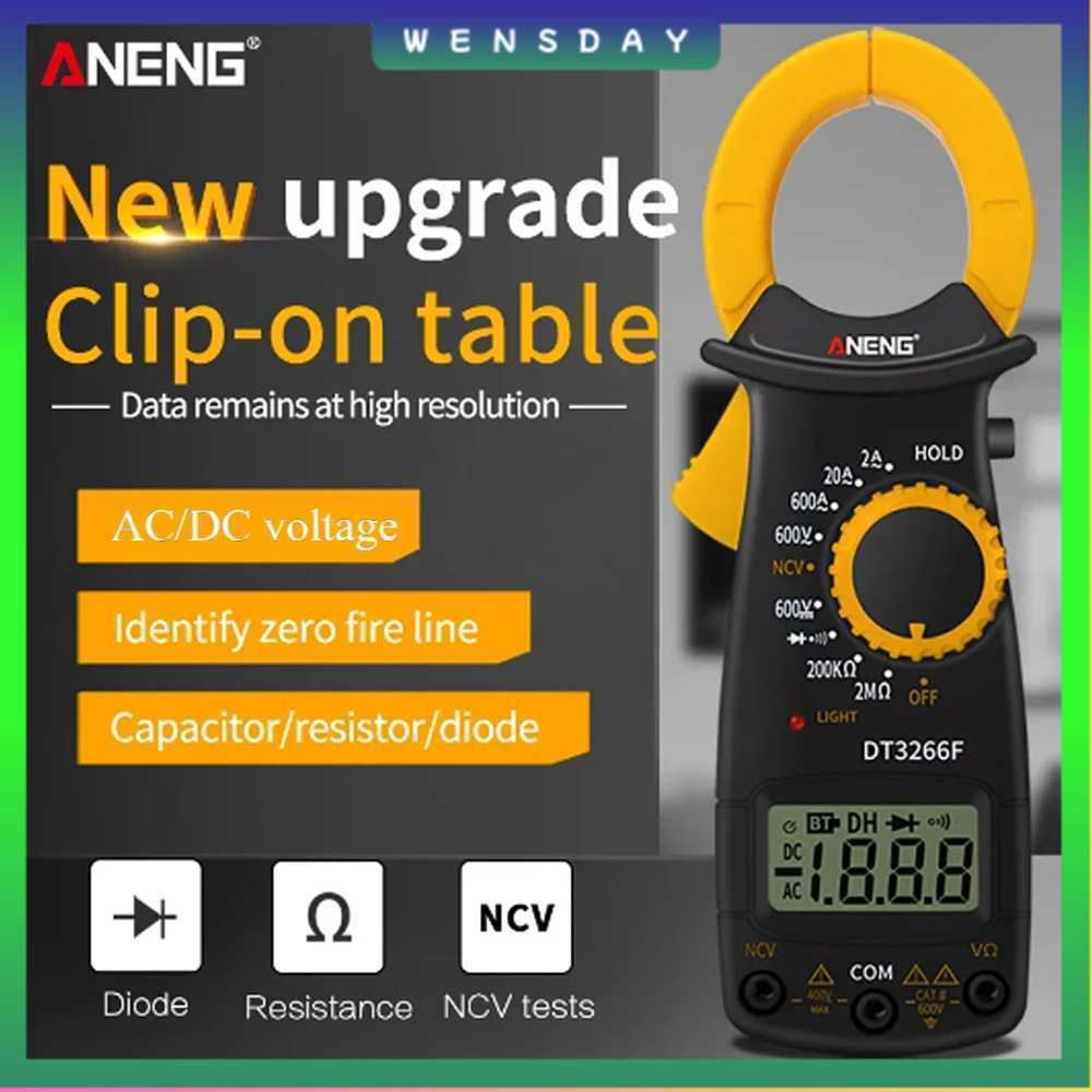 ANENG Digital Multimeter Tang Ampere Voltage NCV Tester Clamp - DT3266F